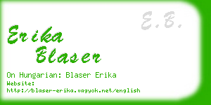 erika blaser business card